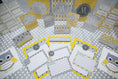 Load image into Gallery viewer, Yellow & Gray Stationary Set | Neutral Classroom Decor | UPRINT | Schoolgirl Style