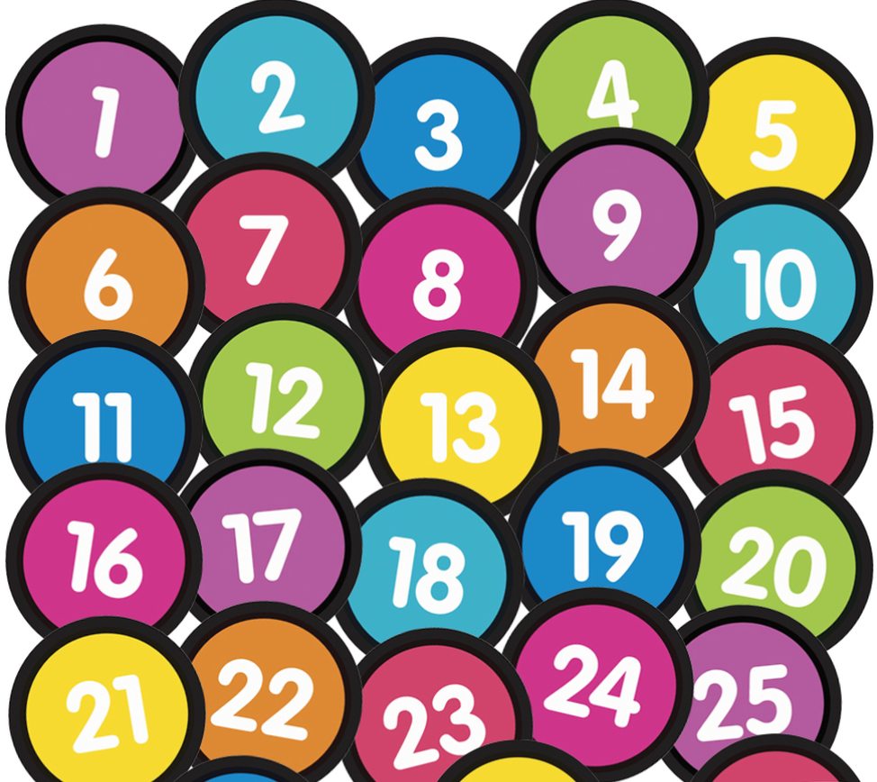 NEON Number Circles 1-31 | Just Teach | Schoolgirl Style neon-number-circles-1-31-just-teach-schoolgirl-style