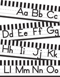 Load image into Gallery viewer, Black and White Manuscript Alphabet Line Just Teach by UPRINT