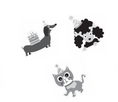 Load image into Gallery viewer, Party Animal Cut Out Just Teach Black and White by UPRINT
