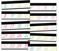 Load image into Gallery viewer, Cursive Number Line Simply Stylish Tropical by UPRINT