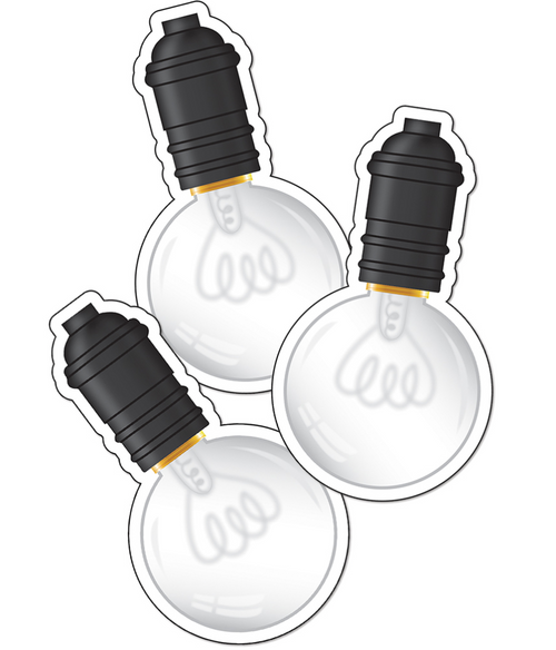 Industrial Chic Light Bulb Cutouts by UPRINT