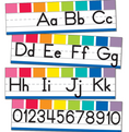 Load image into Gallery viewer, Hello Sunshine Rainbow Manuscript Alphabet Line Mini Bulletin Board Set by UPRINT