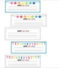 Load image into Gallery viewer, Hello Sunshine Rainbow Nameplates by UPRINT