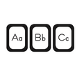 Load image into Gallery viewer, Manuscript Alphabet Card Black White and Stylish Brights by UPRINT