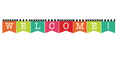 Load image into Gallery viewer, 2 Point Welcome Banner Black White and Stylish Brights by UPRINT