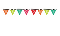 Load image into Gallery viewer, Pennant Banner Black White and Stylish Brights by UPRINT