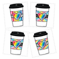 Load image into Gallery viewer, Rainbow To-Go Cup Cut Out Bright and Brew-tiful by UPRINT