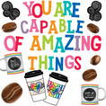 Load image into Gallery viewer, "You are Capable of Amazing Things" Bulletin Board Set Bright and Brewtiful by UPRINT