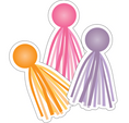 Load image into Gallery viewer, Hello Sunshine Rainbow Tassel Cutouts by UPRINT