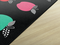 Load image into Gallery viewer, Colorful Apples on Black Sit Spots Classroom Rug by Schoolgirl Style