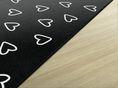 Load image into Gallery viewer, Black and White Hearts Classroom Rug by Schoolgirl Style