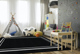 Load image into Gallery viewer, Black & White Border Classroom Rug by Schoolgirl Style