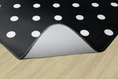 Load image into Gallery viewer, Small White Polka Dots on Black | Classroom Rug | Schoolgirl Style