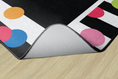 Load image into Gallery viewer, Rainbow Polka Dot Border Classroom Rug by Schoolgirl Style