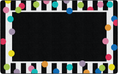 Load image into Gallery viewer, Rainbow Polka Dot Border Classroom Rug by Schoolgirl Style
