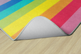 Load image into Gallery viewer, Rainbow On Blue Classroom Rug By Schoolgirl Style
