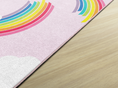 Load image into Gallery viewer, Whimsical Rainbow Pink Classroom Rug by Schoolgirl Style