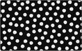 Load image into Gallery viewer, Painted White Dots on Black Classroom Rug by Schoolgirl Style