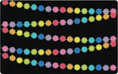 Load image into Gallery viewer, Rainbow Poms on Black Classroom Rug by Schoolgirl Style