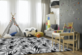 Load image into Gallery viewer, Black and White Fern Classroom Rug by Schoolgirl Style
