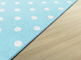 Load image into Gallery viewer, Small Blue Polka Dots Classroom Rug by Schoolgirl Style