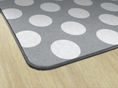 Load image into Gallery viewer, Gray Polka Dot Classroom Rug by Schoolgirl Style