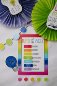 Load image into Gallery viewer, Rainbow Printable Calendar Bulletin Board Set