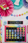 Load image into Gallery viewer, Rainbow Printable Calendar Bulletin Board Set