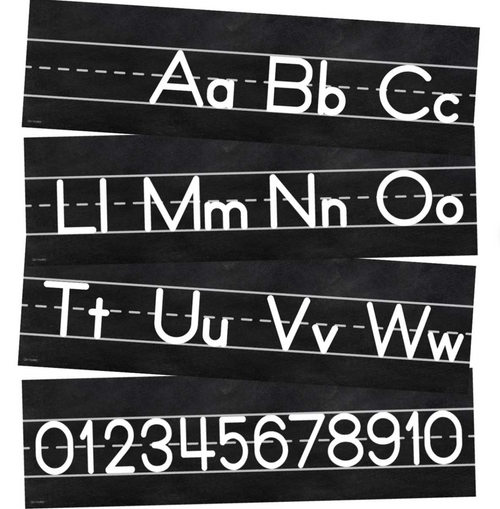 Black and White Alphabet Line Mini Bulletin Board Set By Schoolgirl Style