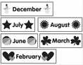 Load image into Gallery viewer, Calendar | Just Teach Black and White | UPRINT | Schoolgirl Style