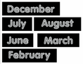 Load image into Gallery viewer, Black and White Printable Calendar Bulletin Board Set