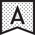 Load image into Gallery viewer, Polka Dot Banner Letters | Black, White and Stylish Brights | UPRINT | Schoolgirl Style