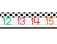Load image into Gallery viewer, Number Line (White) | Black, White and Stylish Brights | UPRINT | Schoolgirl Style