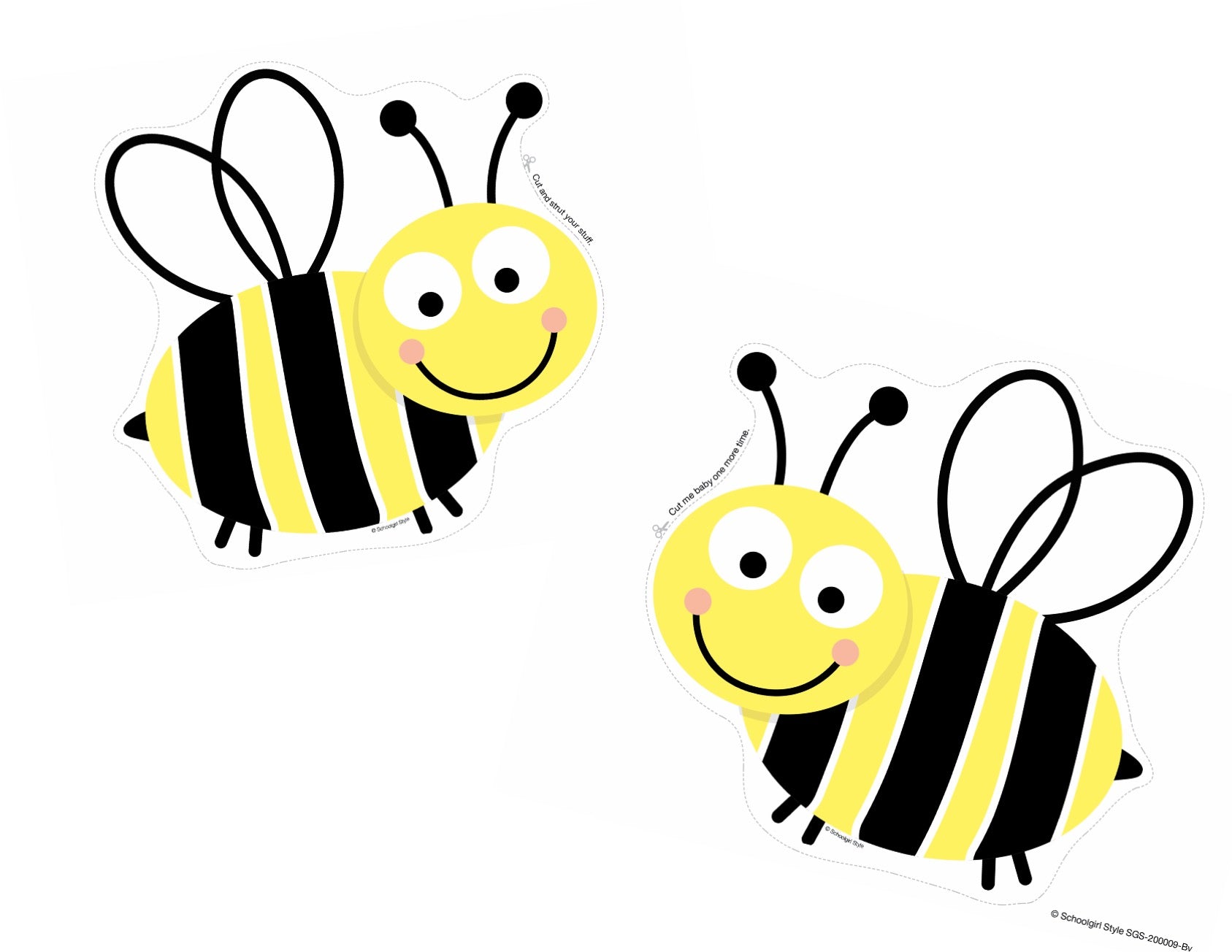 bee-cut-outs-busy-bees-schoolgirl-style for Bee Classroom Theme Printables Free Bee Cut Outs | Busy Bees | Schoolgirl Style for Bee Classroom Theme Printables Free