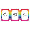 Load image into Gallery viewer, Watercolor Alphabet Cards | Rainbow Classroom Decor | Light Bulb Moments | UPRINT | Schoolgirl Style