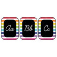Load image into Gallery viewer, Striped Alphabet Cards | Rainbow Classroom Decor | Light Bulb Moments | UPRINT | Schoolgirl Style