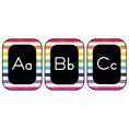 Load image into Gallery viewer, Striped Alphabet Cards | Rainbow Classroom Decor | Light Bulb Moments | UPRINT | Schoolgirl Style