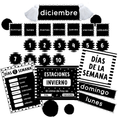 Load image into Gallery viewer, The BFF Spanish Pocket Chart Calendar Bilingual Classroom Decor by UPRINT