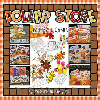 Fall Dollar Store Math Games | Printable Teacher Resources | KinderbyKim