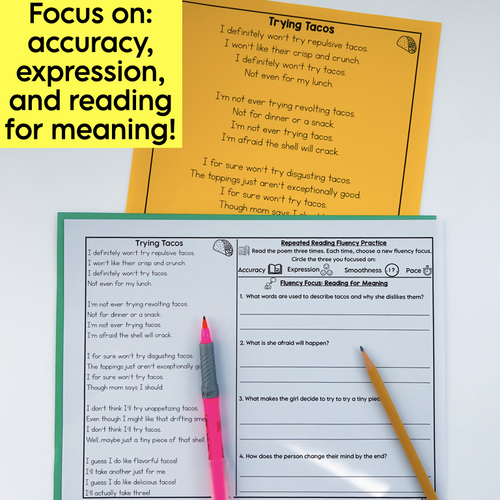 3rd-5th Grade Reading Fluency Poems | Printable Teacher Resources | Literacy with Aylin Claahsen