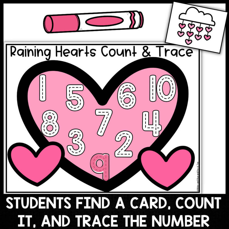 Raining Hearts Book Buddy Valentine's Day | Printable Classroom Resource | Glitter and Glue and Pre-K Too