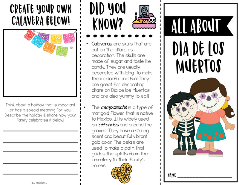 Dia de los Muertos | Dia de Muertos | Day of the Dead | Printable Classroom Resource | Teaching with Aris