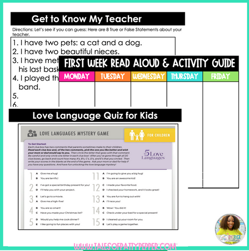 First Week of School Lesson Plans | Printable Classroom Resource | Tales of Patty Pepper