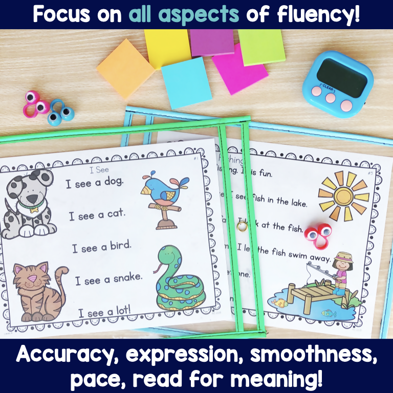 Kindergarten Reading Fluency Passages | Printable Teacher Resources | Literacy with Aylin Claahsen