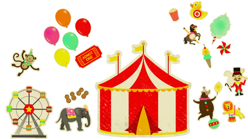 Cutouts Vintage Circus by UPRINT