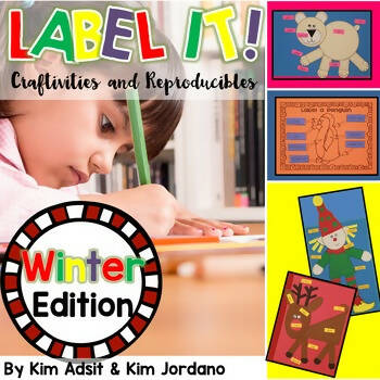 Label It Winter | Winter Crafts and Labeling | Printable Teacher Resources | KinderbyKim