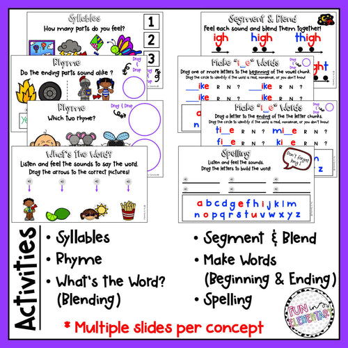 Long I - Drag & Drop Activity Slides | Printable Classroom Resource | Fun in Elementary