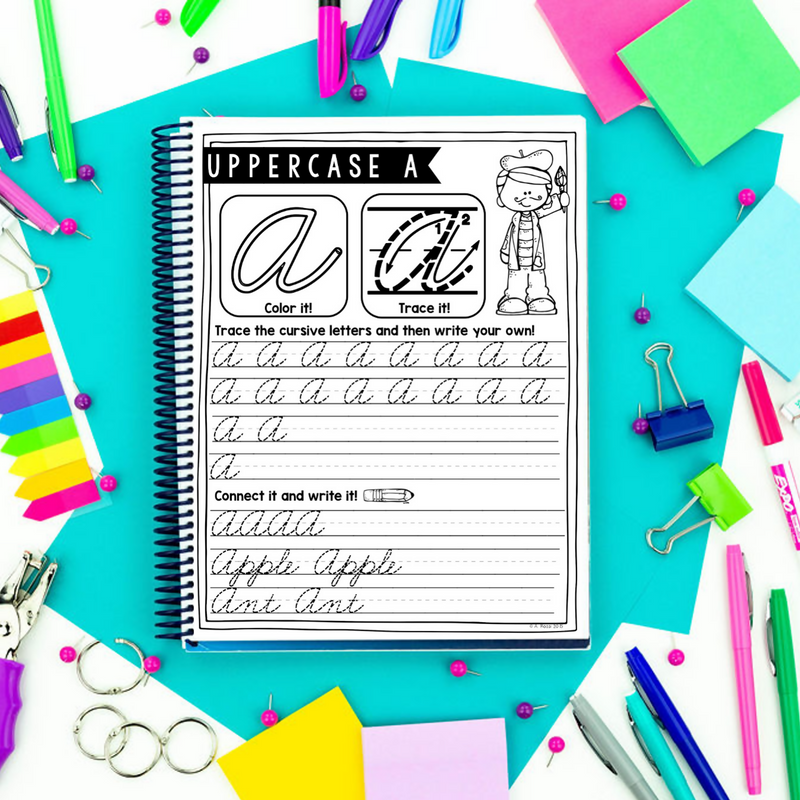 Cursive Handwriting Practice Pages | Printable Classroom Resource | Teaching with Aris