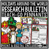 Winter Holidays Around The World Research Project | Teach-Go Pennants | Printable Teacher Resources | The Little Ladybug Shop